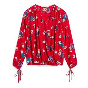 NWOT Aimee Tie Detail Surplice Top, StitchFix